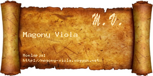 Magony Viola névjegykártya